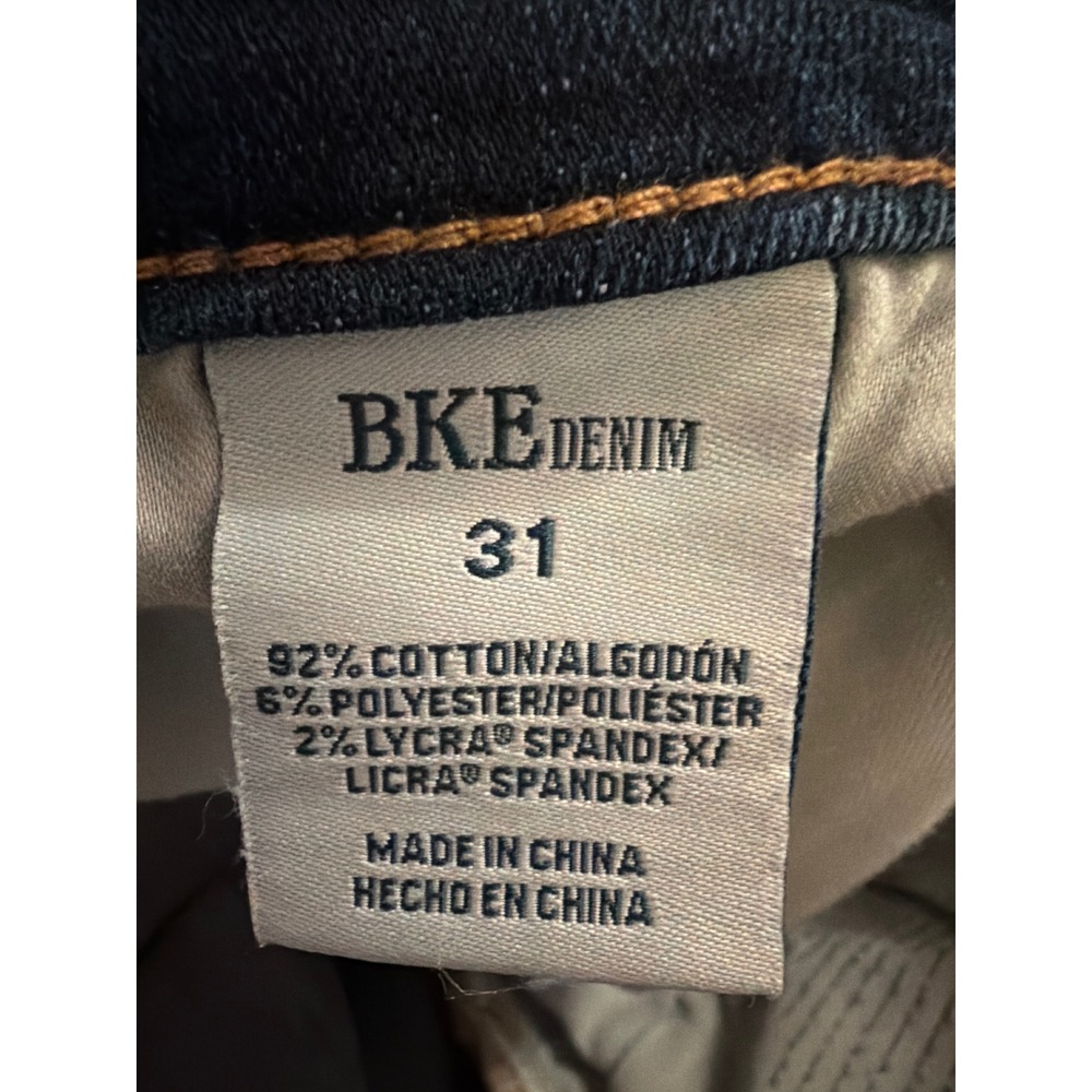 BKE Parker Universal Fit High Rise Ankle Tall Distressed Jeans Dark Wash 31 - Picture 6 of 10